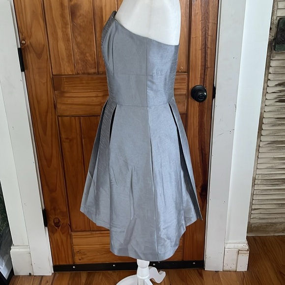 Alfred Sung Grey Strapless knee length Dress 4 Party wedding bridesmaid occasion - Picture 2 of 7